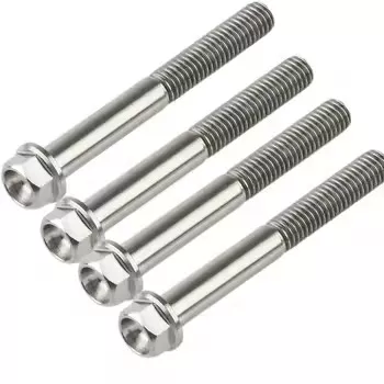 Custom GR5 Titanium Hex Flange Bolt M6 M8 M10 – DIN6921 Racing Bolts for Bike & Motorcycle 